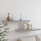 vidaXL - Wandschappen - zwevend - 2 - st - 80x23,5x3,8 - cm - MDF - betongrijs