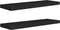 vidaXL - Wandschappen - zwevend - 2 - st - 80x23,5x3,8 - cm - MDF - zwart