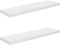 vidaXL - Wandschappen - zwevend - 2 - st - 90x23,5x3,8 - cm - MDF - hoogglans - wit