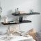 vidaXL - Wandschappen - zwevend - 2 - st - 90x23,5x3,8 - cm - MDF - hoogglans - zwart