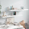 vidaXL - Wandschappen - zwevend - 2 - st - 90x23,5x3,8 - cm - MDF - hoogglans - wit