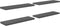 vidaXL - Wandschappen - zwevend - 4 - st - 120x23,5x3,8 - cm - MDF - hoogglans - grijs
