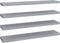 vidaXL - Wandschappen - zwevend - 4 - st - 120x23,5x3,8 - cm - MDF - grijs