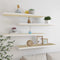 vidaXL - Wandschappen - zwevend - 4 - st - 120x23,5x3,8 - cm - MDF - eikenkleurig - wit