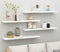 vidaXL - Wandschappen - zwevend - 4 - st - 120x23,5x3,8 - cm - MDF - eikenkleurig - wit