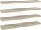 vidaXL - Wandschappen - zwevend - 4 - st - 120x23,5x3,8 - cm - MDF - eikenkleurig