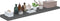 vidaXL - Wandschappen - zwevend - 4 - st - 120x23,5x3,8 - cm - MDF - hoogglans - grijs