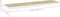vidaXL - Wandschappen - zwevend - 4 - st - 120x23,5x3,8 - cm - MDF - eikenkleurig - wit