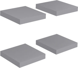 vidaXL - Wandschappen - zwevend - 4 - st - 23x23,5x3,8 - cm - MDF - grijs