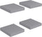 vidaXL - Wandschappen - zwevend - 4 - st - 23x23,5x3,8 - cm - MDF - grijs