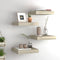 vidaXL - Wandschappen - zwevend - 4 - st - 23x23,5x3,8 - cm - MDF - eikenkleurig