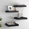 vidaXL - Wandschappen - zwevend - 4 - st - 23x23,5x3,8 - cm - MDF - zwart