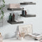 vidaXL - Wandschappen - zwevend - 4 - st - 23x23,5x3,8 - cm - MDF - hoogglans - grijs