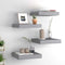 vidaXL - Wandschappen - zwevend - 4 - st - 23x23,5x3,8 - cm - MDF - grijs