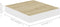 vidaXL - Wandschappen - zwevend - 4 - st - 23x23,5x3,8 - cm - MDF - eikenkleurig - wit