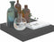 vidaXL - Wandschappen - zwevend - 4 - st - 23x23,5x3,8 - cm - MDF - hoogglans - grijs