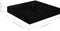 vidaXL - Wandschappen - zwevend - 4 - st - 23x23,5x3,8 - cm - MDF - hoogglans - zwart