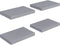 vidaXL - Wandschappen - zwevend - 4 - st - 40x23x3,8 - cm - MDF - grijs