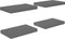vidaXL - Wandschappen - zwevend - 4 - st - 40x23x3,8 - cm - MDF - hoogglans - grijs