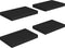 vidaXL - Wandschappen - zwevend - 4 - st - 40x23x3,8 - cm - MDF - zwart