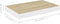 vidaXL - Wandschappen - zwevend - 4 - st - 40x23x3,8 - cm - MDF - eikenkleurig - en - wit