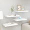vidaXL - Wandschappen - zwevend - 4 - st - 40x23x3,8 - cm - MDF - eikenkleurig - en - wit