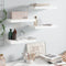 vidaXL - Wandschappen - zwevend - 4 - st - 40x23x3,8 - cm - MDF - hoogglans - wit