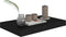 vidaXL - Wandschappen - zwevend - 4 - st - 40x23x3,8 - cm - MDF - zwart