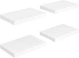 vidaXL - Wandschappen - zwevend - 4 - st - 40x23x3,8 - cm - MDF - wit