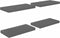 vidaXL - Wandschappen - zwevend - 4 - st - 50x23x3,8 - cm - MDF - hoogglans - grijs