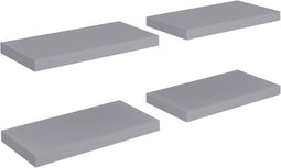 vidaXL - Wandschappen - zwevend - 4 - st - 50x23x3,8 - cm - MDF - grijs
