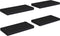 vidaXL - Wandschappen - zwevend - 4 - st - 50x23x3,8 - cm - MDF - zwart