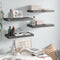 vidaXL - Wandschappen - zwevend - 4 - st - 50x23x3,8 - cm - MDF - hoogglans - grijs