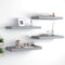 vidaXL - Wandschappen - zwevend - 4 - st - 50x23x3,8 - cm - MDF - grijs