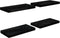 vidaXL - Wandschappen - zwevend - 4 - st - 50x23x3,8 - cm - MDF - hoogglans - zwart