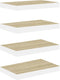 vidaXL - Wandschappen - zwevend - 4 - st - 50x23x3,8 - cm - MDF - eikenkleurig - en - wit