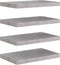 vidaXL - Wandschappen - zwevend - 4 - st - 50x23x3,8 - cm - MDF - betongrijs