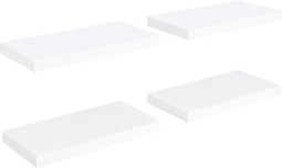 vidaXL - Wandschappen - zwevend - 4 - st - 50x23x3,8 - cm - MDF - wit