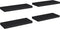vidaXL - Wandschappen - zwevend - 4 - st - 60x23,5x3,8 - cm - MDF - zwart