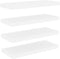 vidaXL - Wandschappen - zwevend - 4 - st - 60x23,5x3,8 - cm - MDF - eikenkleurig - wit