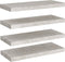 vidaXL - Wandschappen - zwevend - 4 - st - 60x23,5x3,8 - cm - MDF - betongrijs