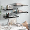 vidaXL - Wandschappen - zwevend - 4 - st - 60x23,5x3,8 - cm - MDF - hoogglans - zwart
