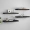 vidaXL - Wandschappen - zwevend - 4 - st - 60x23,5x3,8 - cm - MDF - zwart