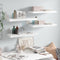 vidaXL - Wandschappen - zwevend - 4 - st - 60x23,5x3,8 - cm - MDF - hoogglans - wit