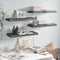 vidaXL - Wandschappen - zwevend - 4 - st - 60x23,5x3,8 - cm - MDF - hoogglans - grijs