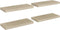 vidaXL - Wandschappen - zwevend - 4 - st - 60x23,5x3,8 - cm - MDF - eikenkleurig