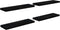vidaXL - Wandschappen - zwevend - 4 - st - 80x23,5x3,8 - cm - MDF - hoogglans - zwart