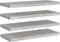 vidaXL - Wandschappen - zwevend - 4 - st - 80x23,5x3,8 - cm - MDF - betongrijs