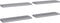 vidaXL - Wandschappen - zwevend - 4 - st - 80x23,5x3,8 - cm - MDF - grijs
