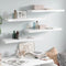 vidaXL - Wandschappen - zwevend - 4 - st - 80x23,5x3,8 - cm - MDF - hoogglans - wit